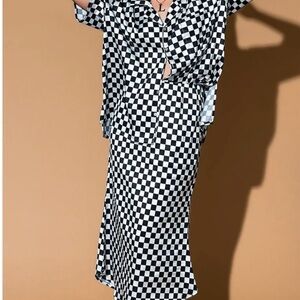 Black and White Checkered Set Size Medium Dressed in LALA